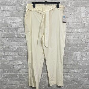 Ophelia Roe Elegant Cream Women's Trousers